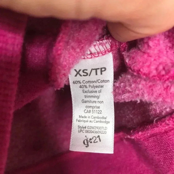 G21 Pink Star Hoodie Size  Extra Small - Picture 9 of 16